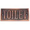 Rectangular Toilet Brass Door Sign 